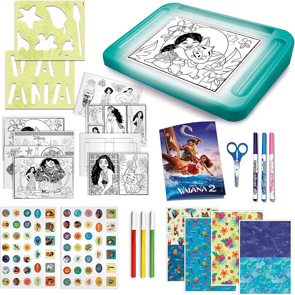 Set di scuola di disegno Vaiana 2 con tavoletta luminosa - Lisciani immagine 2