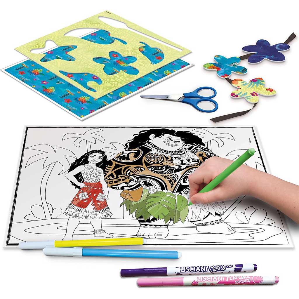 Set di scuola di disegno Vaiana 2 con tavoletta luminosa - Lisciani immagine 4