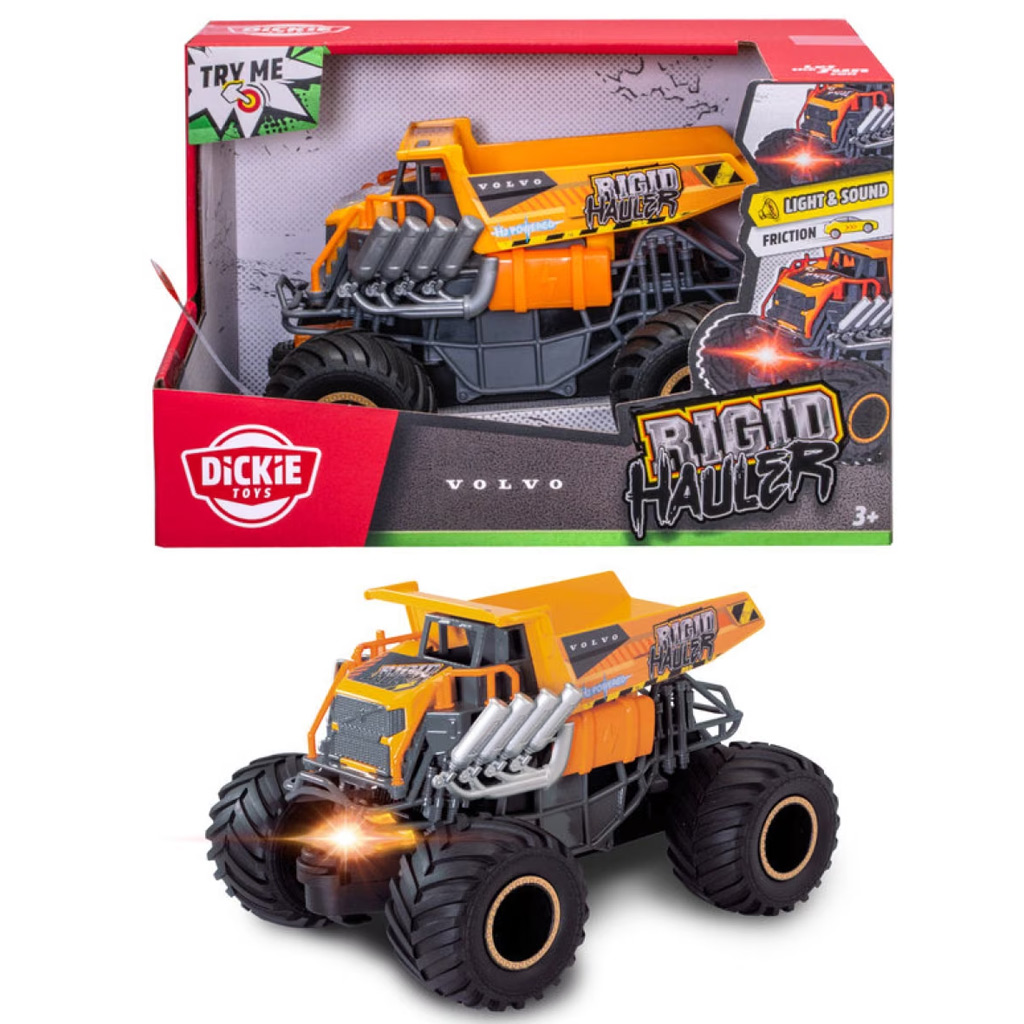 Volvo Rigid Hauler macchina giocattolo con luci e suoni - Dickie Toys immagine 1