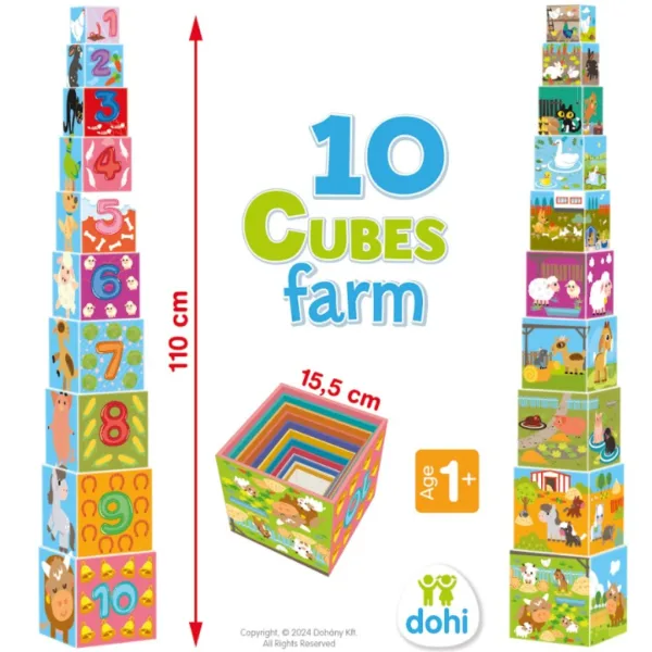 10 Cubo Gioco di Costruzione - Fattoria immagine 3