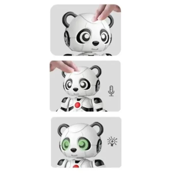 11, il compagno panda robot con luci e suoni, struttura in metallo immagine 3