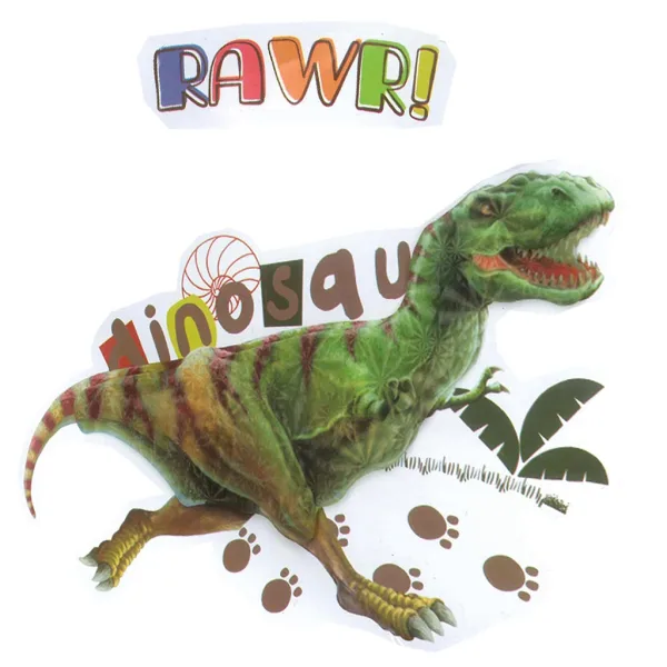 3D Mondo dei Dinosauri set di adesivi murali con poster immagine 4