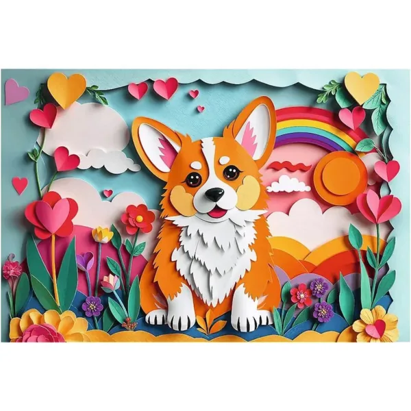 40° Anniversario - Paper Art: Cucciolo di cane puzzle 160 pezzi - Trefl immagine 2