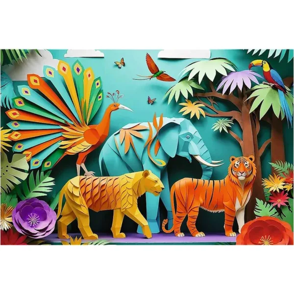 40° Anniversario - Paper Art: Giungla puzzle da 160 pezzi - Trefl immagine 2
