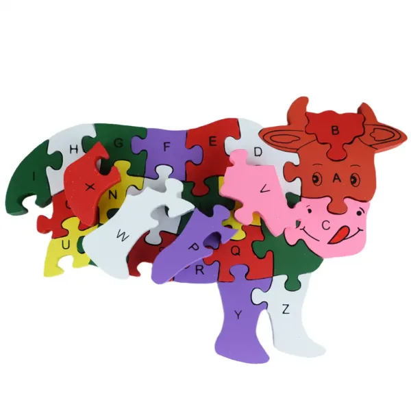 ABC - 123 mucca albero puzzle educativo immagine 2