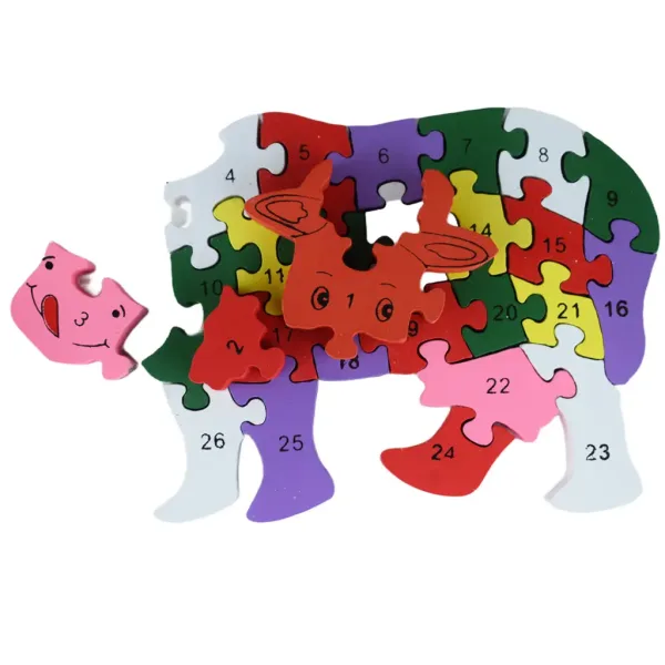 ABC - 123 mucca albero puzzle educativo immagine 4
