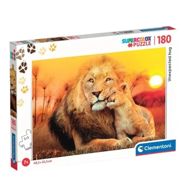 Abbraccio inaspettato puzzle Super color 180 pezzi - Clementoni immagine 1