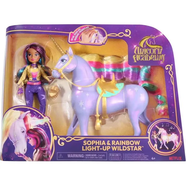 Accademia degli Unicorni: Bambola Unicorno - Sophia e Light-Up Wildstar - Spin Master immagine 1
