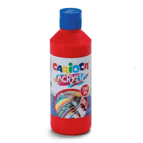 Acrilico 250ml colore rosso - Carioca immagine 1
