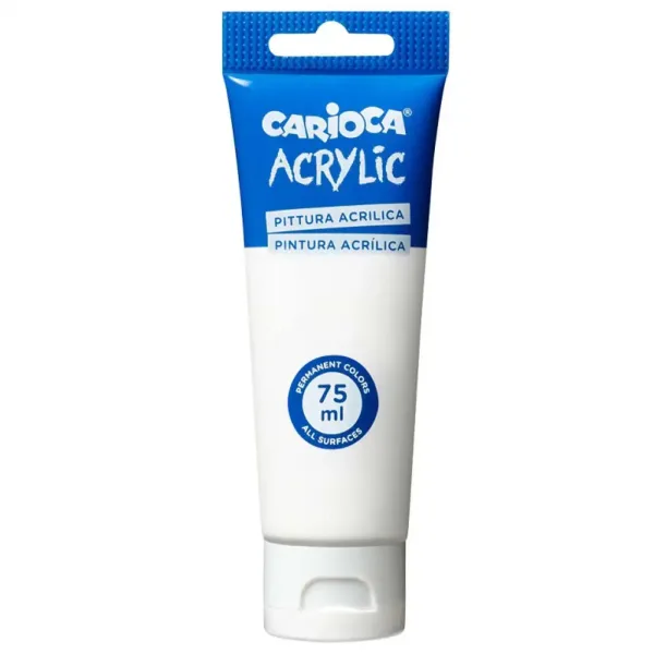 Acrilico 75ml colore bianco - Carioca immagine 1