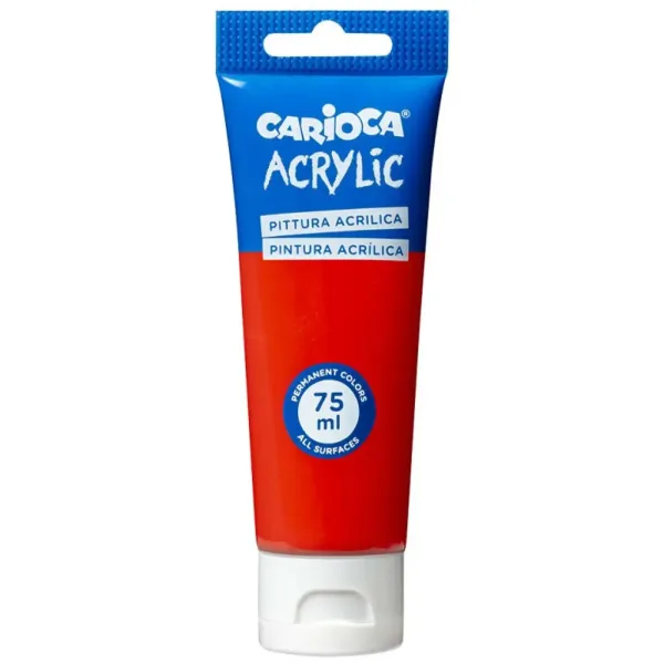 Acrilico 75ml colore rosso - Carioca immagine 1
