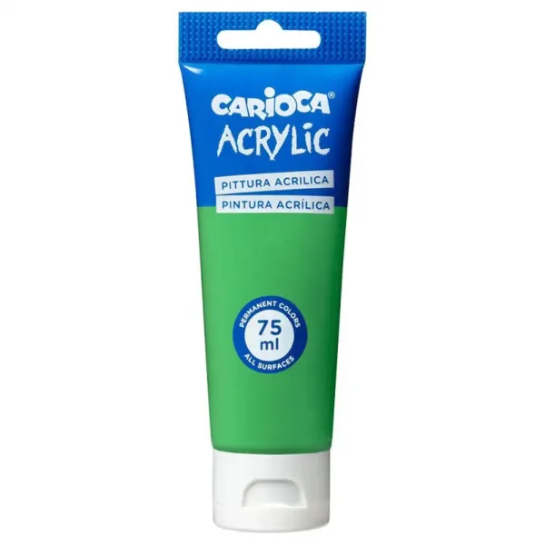 Acrilico 75ml colore verde brillante - Carioca immagine 1