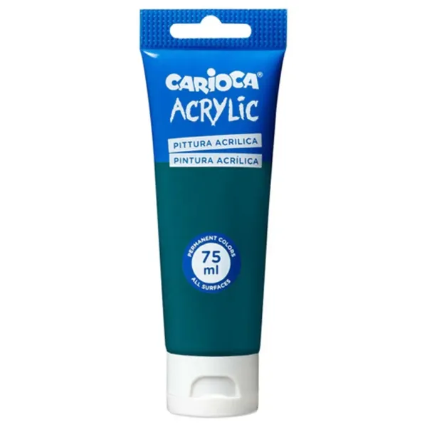 Acrilico 75ml colore verde smeraldo - Carioca immagine 1