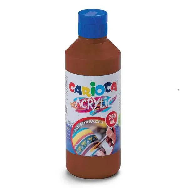Acrylic 250ml di vernice acrilica colore marrone - Carioca immagine 1