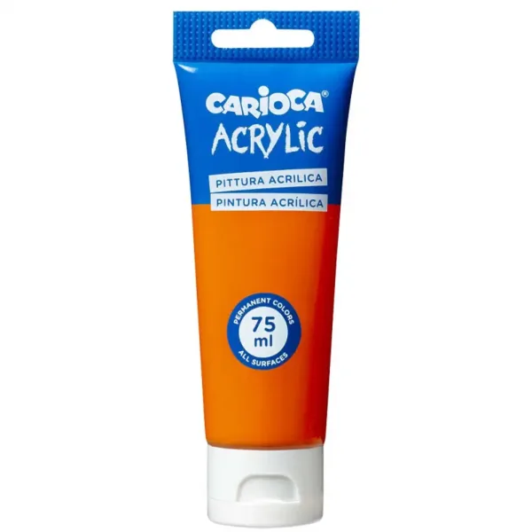 Acrylic 75ml vernice acrilica colore arancione - Carioca immagine 1