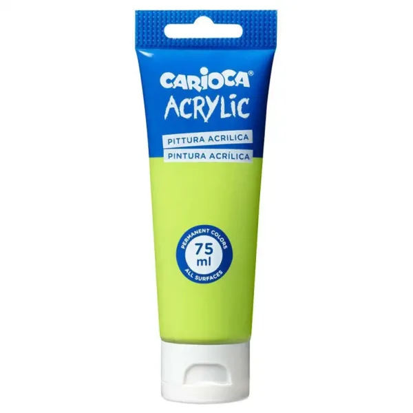 Acrylic 75ml vernice acrilica colore verde chiaro - Carioca immagine 1