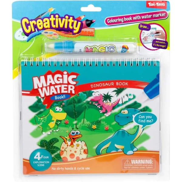 Album da colorare con acqua - Dinosauri immagine 1