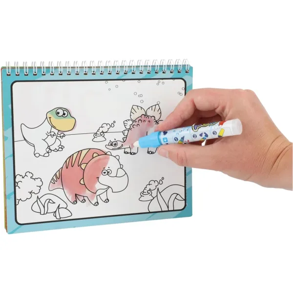 Album da colorare con acqua - Dinosauri immagine 3