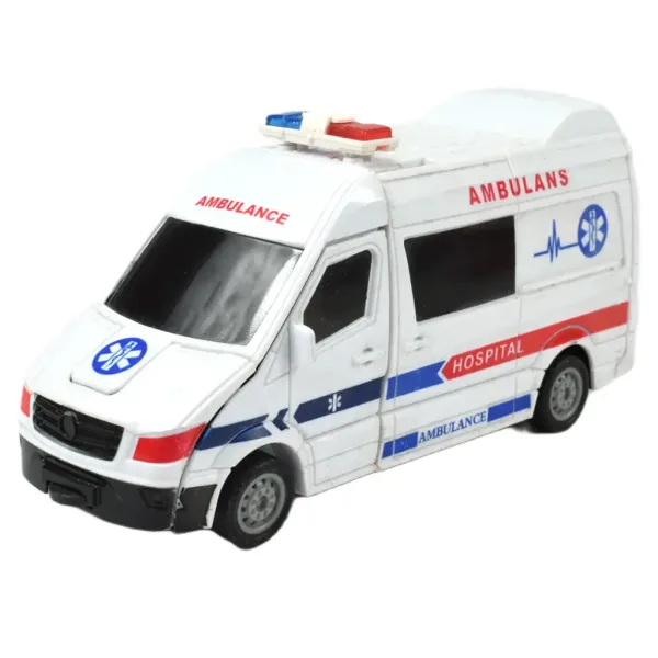 Ambulanza: Autoambulanza che si trasforma in robot in due versioni da 13 cm immagine 2