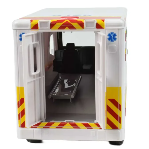 Ambulanza bianca telecomandata RC con effetti luminosi 2,4GHz scala 1/12 30cm immagine 3