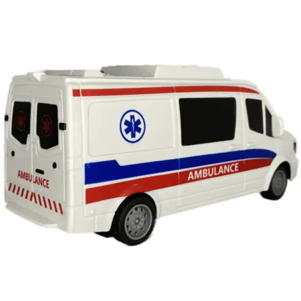 Ambulanza telecomandata RC con luci 27MHz scala 1/32 25cm immagine 2