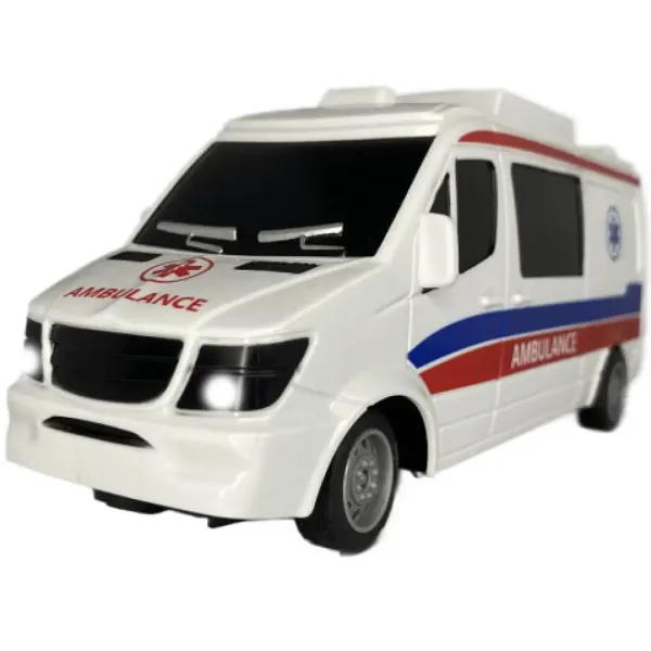 Ambulanza telecomandata RC con luci 27MHz scala 1/32 25cm immagine 3