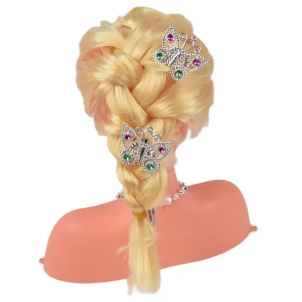Angell: Testa di bambola pettinabile e acconciabile con tiara e accessori 21 cm immagine 3