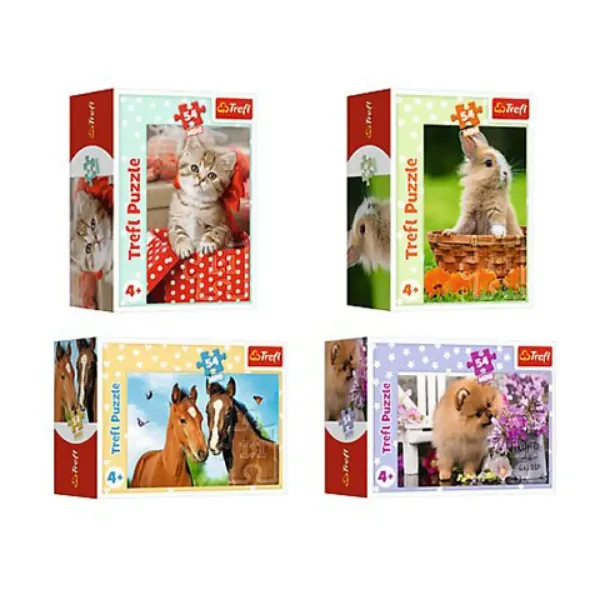 Animali adorabili mini puzzle 54 pezzi 4 tipi - Trefl immagine 1
