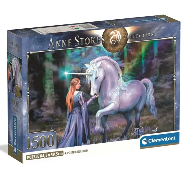 Anna Stokes - Il regno dellunicorno HQC puzzle compatto da 1500 pezzi - Clementoni immagine 1
