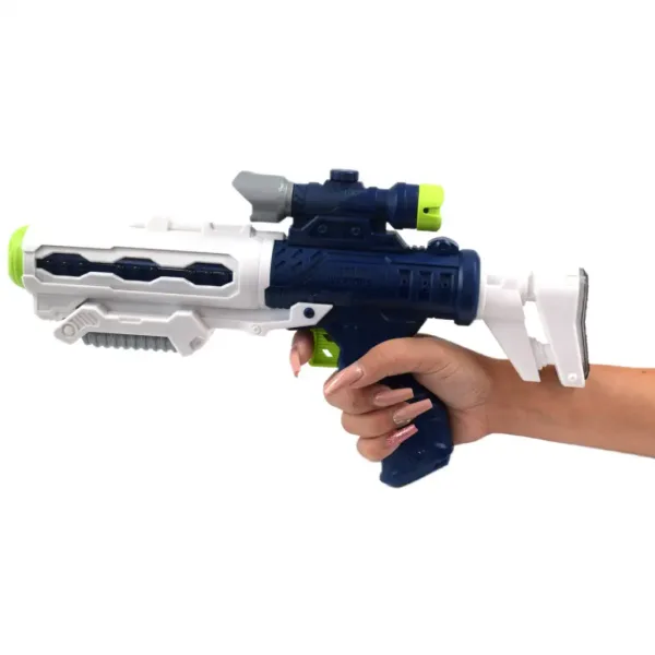 Arma Spaziale: Arma spaziale con proiettore, figura robotica, luce e suono 34cm immagine 5