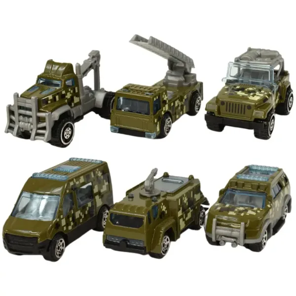 Army Die-Cast: Set di 6 macchinine militari immagine 2