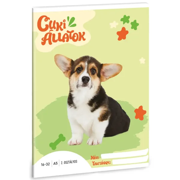 Ars Una: Animali carini - Welsh Corgi quaderno a righe per la 2ª classe A/5 immagine 1