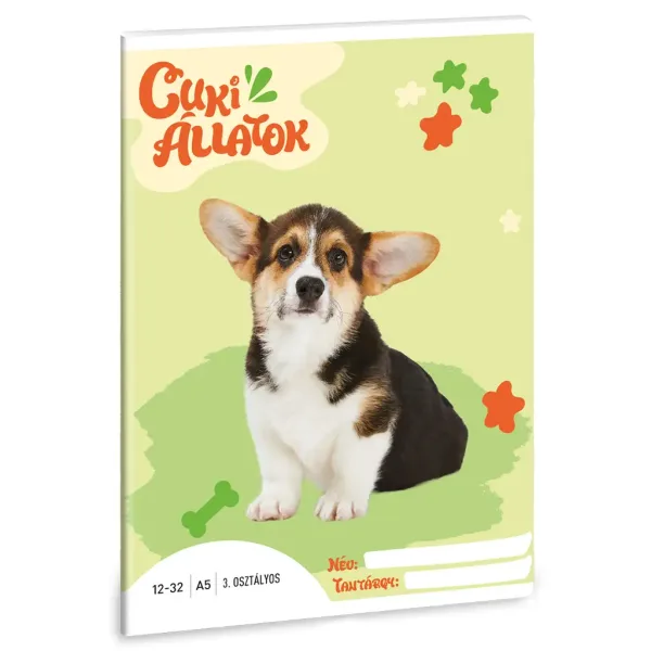 Ars Una: Animali carini - Welsh Corgi quaderno a righe per la 3ª classe A/5 immagine 1