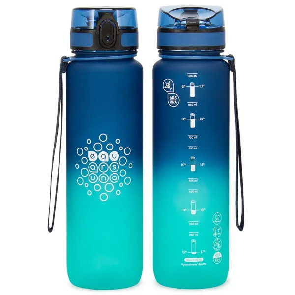 Ars Una: Borraccia motivazionale Dark Sea senza BPA 1000ml immagine 2