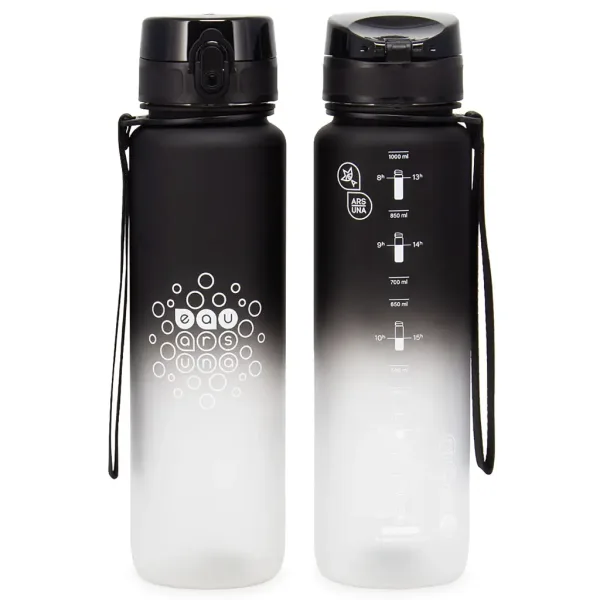 Ars Una: Borraccia motivazionale bianco-nera senza BPA 1000ml immagine 2
