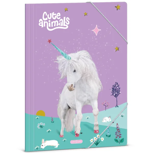 Ars Una: Cartellina elastica A/4 con unicorni e animali carini immagine 1