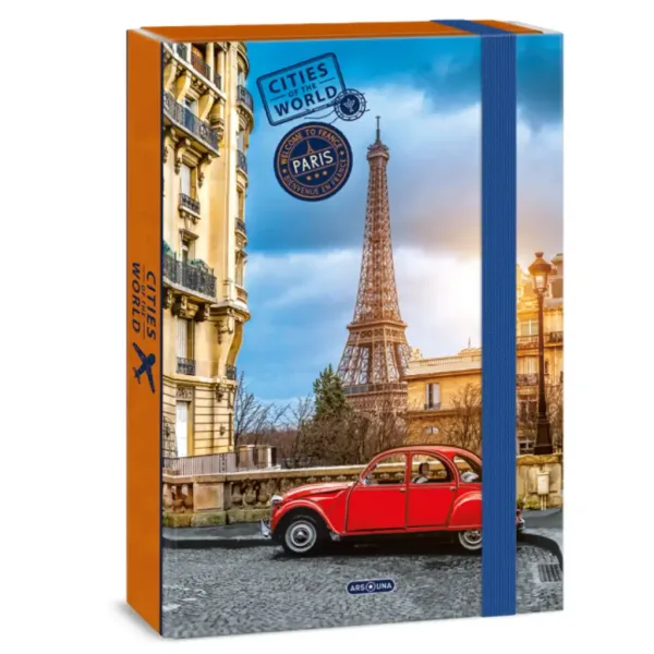 Ars Una: Cities - Parigi scatola portadocumenti formato A4 con dorso di 4 cm immagine 1
