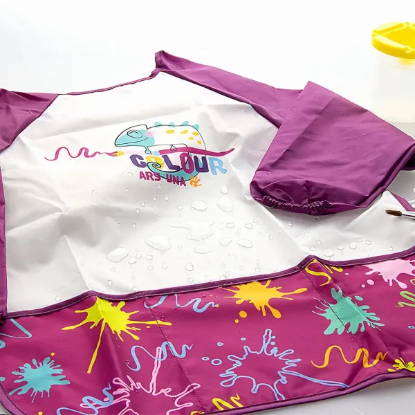 Ars Una: Grembiule da pittura a maniche lunghe impermeabile - Pink Splash immagine 3