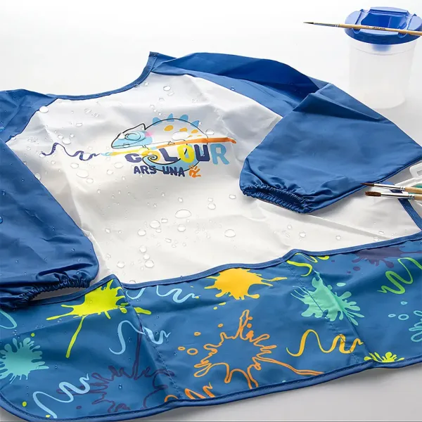 Ars Una: Grembiule impermeabile a maniche lunghe per pittura - Blue Splash immagine 3