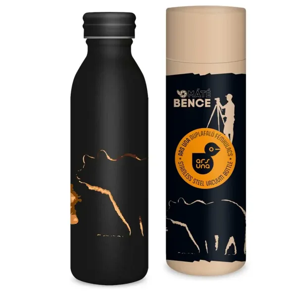 Ars Una: Máté Bence - Borraccia in metallo a doppia parete con orso in scatola decorativa 600ml immagine 1