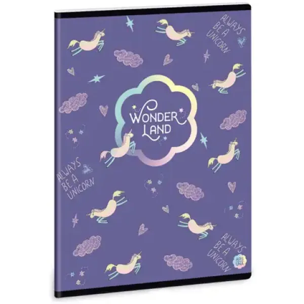 Ars Una: Quaderno a righe Wonderland Unicorn A/5 40 fogli immagine 1