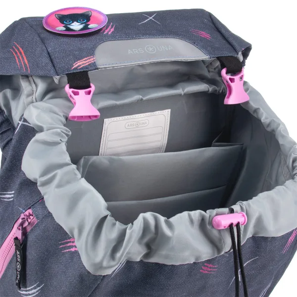 Ars Una: Think Pink easy-pack borsa scolastica, zaino 27x38x18 cm immagine 8
