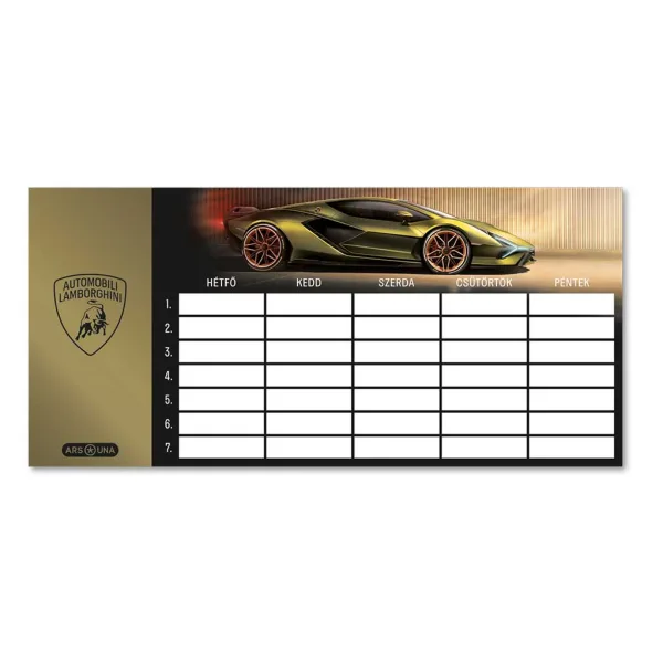 Ars Una: orario Lamborghini di colore oro, su un unico foglio fronte-retro immagine 1