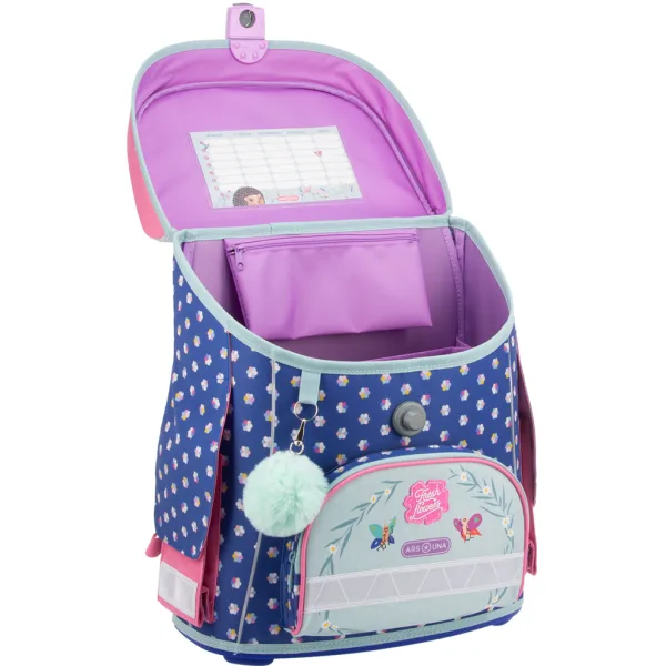 Ars Una: zaino scolastico "Fiori freschi" con chiusura magnetica 33x41x24 cm immagine 8