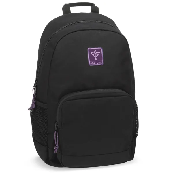 Ars Una: zaino scolastico per ragazza in Cordura nero-viola AU-14 32x51x25 cm immagine 1