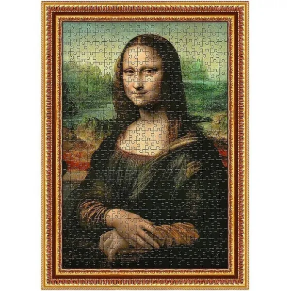 ArtFrame: Leonardo Da Vinci - Monna Lisa puzzle da 500 pezzi con cornice - Trefl immagine 1