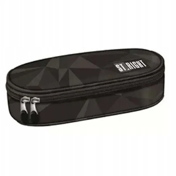 Astuccio ovale nero St.Right PC01 23x9,5x6 cm immagine 2