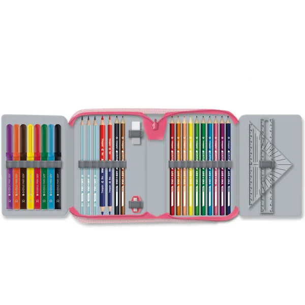 Astuccio pieghevole imbottito Ars Una Think Pink con gattino, 12,8x19,3x3,6 cm immagine 2