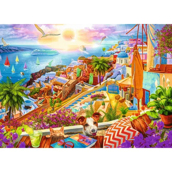 Atmosfera di Santorini puzzle Premium Plus Quality da 1000 pezzi - Trefl immagine 2