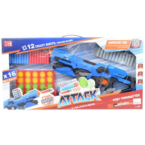 Attack Launcher: Lanciagranate manuale con bersaglio a gettoni e proiettile 49cm immagine 9